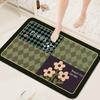 Tapete Simple de Diatomeas con Flores Pequeñas para el Hogar Absorbente de Agua de Secado Rápido Tapete de Puerta Baño Inodoro Puerta de Entrada Alfombra Antideslizante para Pies