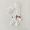 Meia-calça infantil atacado novo versátil cor sólida agulha dupla calças infantis arco pastoral meninas meia-calça