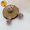 Reflectante Pequeño Redondo Polvo Bola de Cristal Redonda de 16 mm Accesorio de Joyería DIY Colgante Único Colgante Amarillo Sueño Goma para el Cabello