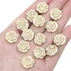Acrílico Francés Retro Pintado Dorado Cuentas Planas Cuentas Redondas Hecho a Mano DIY Joyería Pulsera Collar Colgante Accesorios Cadena para Teléfono Móvil