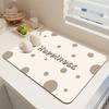 Esterilla absorbente de drenaje para mesa de cocina de barro de diatomeas, tapete para secar platos y cuencos, posavasos con control de agua, mantel individual anti-escaldaduras con aislamiento térmico sin lavado