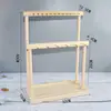 Soporte de madera maciza color nogal para collares, Estante de almacenamiento para pulseras, Soporte de exhibición de joyas para rosarios budistas, Cadenas de suéter y pulseras