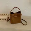 Exquisito Bolso de Moda Tipo Cubo Tacto de Terciopelo Coreano Cruzado Otoño Invierno Mujer 2026 Nuevo Hombro Único Día de la Madre Niño Gamuza