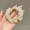 Goma para el pelo satinada floral Maillard para mujer, alta elasticidad, liga para el pelo duradera que no daña el cabello, accesorio elástico para el pelo