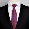 Corbata Roja para Hombre con Estilo de Cremallera, Ropa Formal para Bodas, Novio, Negocios, Anudada a Mano, Fácil de Jalar Sin Nudos