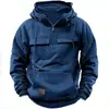 Comercio Exterior Transfronterizo Aliexpress Sudadera con Capucha Juvenil de Otoño e Invierno para Hombre Ropa de Trabajo Sólida Casual Sudadera con Capucha