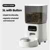 Comedouro Automático para Pets com Timer, Máquina de Alimentação Inteligente Quantitativa para Gatos e Cachorros, Controle Remoto, Comida para Gatos, Comida para Cachorros, Sem Fio
