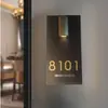 Letrero Luminoso Personalizado para Puerta, Letrero de Número de Habitación de Hotel, Letrero Electrónico para Puerta, Letrero de Acrílico para Puerta de Bed & Breakfast KTV
