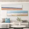 Arte Abstracto Vista al Mar Hotel Mesita de Noche Decoración Pintura Banner Habitación Principal Sala de Estar Pintura Colgante Moderna Sencilla Dormitorio Mural