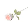 Taça de Vinho Acabada Cruzada Flor Rosa Buquê Artificial Flor Falsa Presente de Dia dos Namorados Decoração de Mesa de Centro para Sala de Estar Ornamento