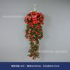Simulación de orquídea, margarita, ratán, venta al por mayor, arreglo floral para camino de boda, caja de regalo de boda, decoración de tela de seda, hortensia, ratán