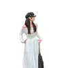 Elegante vestido largo de una manga para mujer, nuevo estilo 026, hombros descubiertos, ceñido a la cintura, adelgazante, línea A, largo