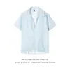 Camisa de Verano para Hombre de Seda de Hielo, Camisa Estampada Moderna y Elegante, Fresca y Transpirable, Camisa Elástica de Manga Corta, Estilo Delgado