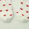 Calcetines de Media Pantorrilla para Mujer Transfronterizos, Calcetines Largos Blancos de Moda con Diseño de Corazón, Estilo Universitario Deportivo, Más Vendido en Amazon, Duraderos