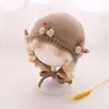 Suéter de Primavera y Otoño Sombrero de Princesa Flor Pequeña Volante Tejido Sombrero de Bebé Otoño e Invierno Unisex Niños Bebé Sombrero de Lana