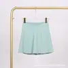 Saia Curta Lulu com Shorts de Yoga Embutidos, Saia de Secagem Rápida para Mulheres, Saia Esportiva de Tênis, Roupa Fitness Anti-Exposição para Mulheres
