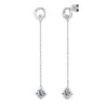 Pendientes de Cadena Moissanita de Moda Estilo Europeo y Americano, Pendientes de Botón Únicos y de Alta Gama de Plata de Ley S925 para Mujeres Venta al por Mayor