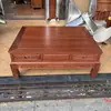 Mesa de centro grande em treliça de abacaxi de madeira maciça para apartamento pequeno mesa de centro retangular mesa de canto jacarandá todo jacarandá dourado mesa lateral de sofá