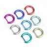 Aretes de Titanio F136 Aleación G23 de Aguja Recta Forma de D Tachuelas para Lóbulo de la Oreja Anillo Liso para Nariz Labio Puños para Oreja Piercing Geométricos