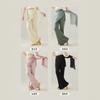 Pantalones de Danza para Mujeres Adultas en Otoño e Invierno con Lazos, Pantalones de Práctica de Yoga, Alta Elasticidad, Suaves con la Piel, Pantalones Modernos de Baile Clásico de Pierna Ancha de Cintura Alta
