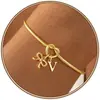 Pulsera con dijes de alfabeto de 26 letras, estilo europeo y americano transfronterizo, brillante, anudada, diseño de nicho, moderna y versátil, pulsera nueva