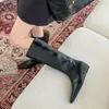 Versión de Piel de Vaca ~ Botas de Caballero Maillard de Caña Ancha y Punta Cuadrada con Elevación Interna y Efecto Adelgazante Botas Marrones por Encima de la Rodilla para Mujer