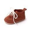 Vento britânico sapatos de couro fosco bebê 0-1 bebê não-slip criança sapatos frente com cordões - up sapatos de bebê atacado bc2304