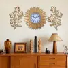 Reloj de Pared Creativo Triple Europeo Reloj de Sala de Estar Reloj Silencioso de Pared Reloj de Pared de Cuarzo Moderno de Moda Reloj Retro
