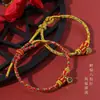 Pulseira dos Oito Santos Padroeiros da Montanha Putuo Ano Zodiacal Corda Vermelha Pulseira Masculina e Feminina Pulseira de Projeção do Coração de Buda Micro-Esculpida Atacado