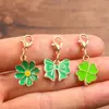 Accesorios de joyería de aleación multicolor y multiestilo, dijes colgantes de esmalte dorado KC, colgantes de flor, corazón, pentagrama y chile