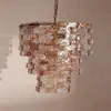 Lustre estilo vintage francês para sala de estar, sala de jantar, quarto, escritório, villa de luxo leve, hotel, balcão de bar de vidro feito à mão e café