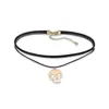 Collar de cadena de clavícula multicapa con correa de cuello corto para mujer, popular en Internet, estilo coreano.
