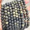 Mineral Crudo Obsidiana Meteorito Redondas Perlas Planeta Luna Meteorito Perlas Sueltas Perlas Hechas a Mano Accesorios para Joyería DIY Venta al por Mayor