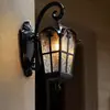 Lámpara de Pared para Exteriores Lámpara Solar de Pared Impermeable Balcón Villa Exterior Lámpara de Portón Antiguo Europeo Patio Candelabro Francés