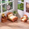 Modelos de móveis em miniatura estilo europeu para exposições de diorama, decorações DIY para casas de boneca e pequenos enfeites feitos à mão