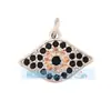 L45 Accesorios para joyería DIY cobre puro chapado en oro plateado recubierto de oro estilo europeo y americano Ojo del Diablo colgante multicolor