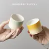 Juego de Tazas de Té Cerámicas con Gradiente Tendencia Nacional, Juego de Té Maestro de Mil Millas de Montañas y Ríos, Tazas de Degustación, Recuerdo, Productos Culturales y Creativos, Logo Personalizado