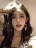Pendientes de Borlas Coreanos, Lujo Accesible Exagerado, Gama Alta, Pendientes Versátiles, Agujas de Plata de Mariposa para Mujer, Pendientes Largos Atmosféricos, Nicho