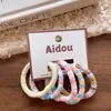 Diadema de Color Otoño Profundo Coreano para Otoño e Invierno, Color Liso Básico, para Niñas, Familia, Tamaño Grande, No Dañino, para Coleta de Cabello, Gomas para el Cabello, 5 Piezas