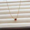 Corrente de Clavícula Exquisita Coração de Luxo Leve Estilo Francês Ins Nicho Doce Versátil Mini Coração de Zircônia Aço Titânio Colar para Mulheres