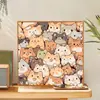 Gatito Lindo con Bufanda Pintura al Óleo Digital para Colorear DIY Interactivo Padre-Hijo Amigable para Principiantes Pintura Decorativa Acrílica