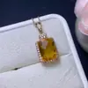 Colgante de Citrino Natural Brasileño con Piedra Principal de Calidad Pura 8X11Mm, Venta Directa del Fabricante