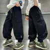 Pantalones de Primavera y Otoño para Niños 2026 Nuevo Estilo Holgado Casual Cargo Jogger para Niños Mayores