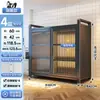 Estante de Cocina de Pie Multicapa a Prueba de Polvo Gabinete Almacenamiento para Microondas Alacena Multifuncional Gabinete de Almacenamiento con Puerta