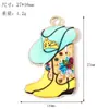Pingente DIY de Liga Cruzada Bota de Cowboy Ocidental Retrô Ornamento Acessórios Pingente de Chaveiro