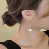 Nuevos pendientes de perlas de lujo ligeros de alta gama para mujer, sencillos y elegantes, con borlas de perlas de circonita.