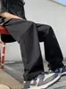 Pantalones de hombre transfronterizos, nuevos estilos de primavera/otoño, moda masculina de tendencia de corte holgado inspirada en Hong Kong, pantalones largos de pierna recta y pierna ancha de color liso, pantalones casuales