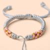 Pulseira Nó Diamante Flor de Pêssego Tecida Semiacabada Design DIY Versátil Vestível Pulseira de Contas de Transferência Pulseira Fivela de Segurança