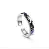 Anillo de Pareja Mar y Ballena para Hombre y Mujer Ins Nicho Japonés y Coreano Estilo Frío Simple Anillo Abierto de Estudiante