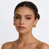 Pendientes de Hilo Espiral Europeos y Americanos Estilo Pequeño y Fresco Versátiles Simples Pendientes Lujo Ligero Sensación de Alta Gama Adornos para Orejas Accesorios para Mujer Venta al por Mayor
